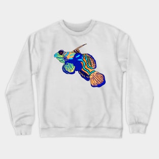 Mandarinfish cartoon illustration Crewneck Sweatshirt